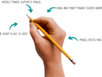 Developing pencil grip